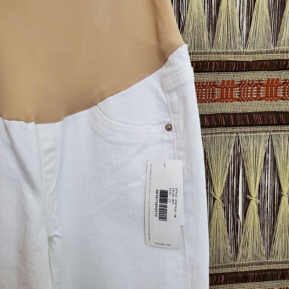 AG Adriano Goldschmied The Stilt Roll-Up Maternity capris, white - Picture 2 of 12